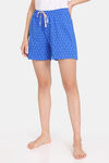 Rosaline Rural Charm Knit Cotton Shorts - Princess Blue — thumbnail 2